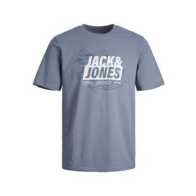 Jack & Jones Jcomap Summer Logo Tee SS Crew Neck SN Gri Erkek T-shirt