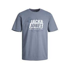 Jack & Jones Jcomap Summer Logo Tee SS Crew Neck SN Gri Erkek T-shirt