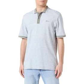 Jack & Jones Jcomelange Jersey SS Agave Green Detay Beyaz Melanj Polo Erkek T-shirt
