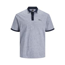 Jack & Jones Jcomelange Jersey SS Lacivert Blazer Detay Beyaz Melanj Polo Erkek T-shirt