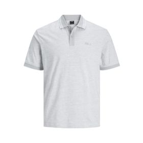 Jack & Jones Jcomelange Jersey SS Yüksek Rise Detay Beyaz Melanj Polo Erkek T-shirt