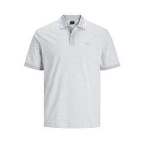 Jack & Jones Jcomelange Jersey SS Yüksek Rise Detay Beyaz Melanj Polo Erkek T-shirt