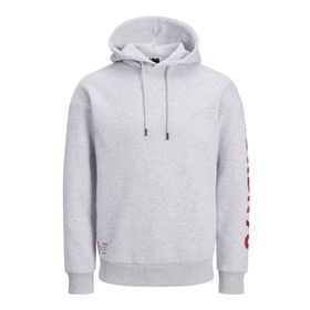 Jack & Jones Jcomono Sweat Hood Light Grey Melange Erkek Sweatshirt