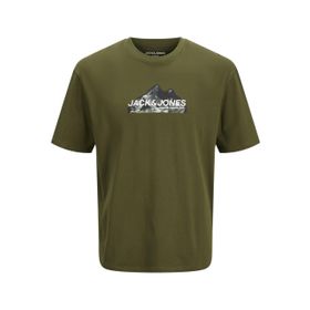 Jack & Jones Jcomountain Logo Tee Ss Cypress Bisiklet Yaka Erkek T-shirt
