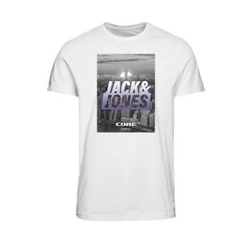 Jack & Jones Jcophoto Tee SS FST Beyaz Bisiklet Yaka Erkek T-shirt