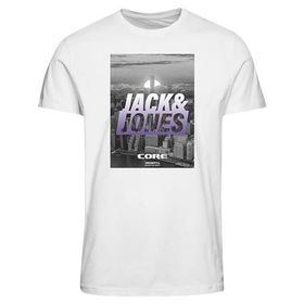 Jack & Jones Jcophoto Tee SS FST Beyaz Bisiklet Yaka Erkek T-shirt