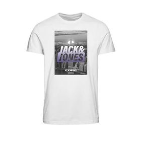 Jack & Jones Jcophoto Tee SS FST Beyaz Bisiklet Yaka Erkek T-shirt