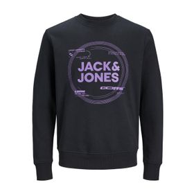 Jack & Jones Jcopilou Sweat Crew Neck Siyah Erkek Sweatshirt