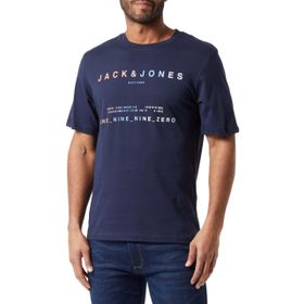 Jack & Jones Jcoriot Tee Ss Crew Neck Fst Lacivert Navy Blazer Erkek T-shirt