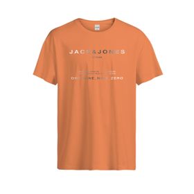 Jack & Jones Jcoriot Tee Ss Crew Neck FST Tangerine Erkek T-shirt