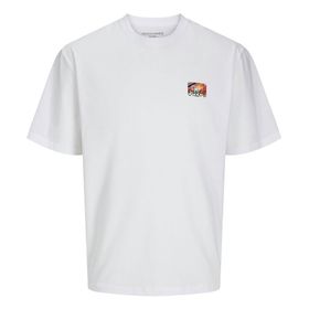 Jack & Jones Jcospiral Parlak Beyaz Tee Ss Crew Neck Styd Erkek T-shirt