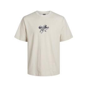 Jack & Jones Jcotint Tee Ss Crew Neck Kırık Beyaz Erkek T-shirt