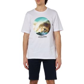 Jack & Jones Jjcellox Tee Ss Beyaz Bisiklet Yaka Erkek T-shirt