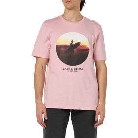 Jack & Jones Jjcellox Tee SS Crew Neck Pink Nectar Erkek T-shirt