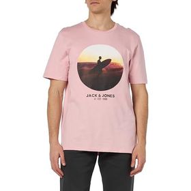 Jack & Jones Jjcellox Tee Ss Pembe Nectar Bisiklet Yaka Erkek T-shirt