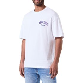 Jack & Jones Jjebradley Varsity Tee Ss O-Neck Styd Parlak Beyaz Baskı New York Erkek T-shirt