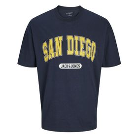 Jack & Jones Jjebradley Varsity Tee SS O-Neck Styd Sky Captain Print San Diego Erkek T-shirt