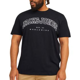 Jack & Jones Jjecaleb Varsity Tee Ss O-Neck Noo Pls Siyah Erkek T-Shirt