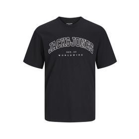 Jack & Jones Jjecaleb Varsity Tee Ss O-Neck Noo Pls Siyah Erkek T-Shirt