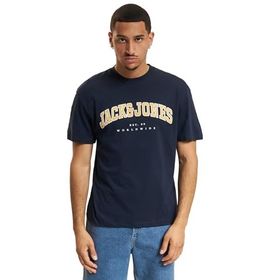 Jack & Jones Jjecaleb Varsity Tee Ss O-Neck Noos Navy Blazer Erkek T-shirt