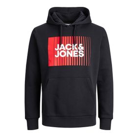 Jack & Jones Jjecorp Logo Sweat Hood Play Noos Black Erkek Sweatshirt