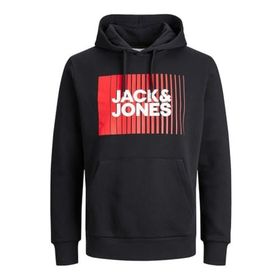 Jack & Jones Jjecorp Logo Sweat Hood Play Noos Black Erkek Sweatshirt