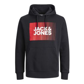 Jack & Jones Jjecorp Logo Sweat Hood Play Noos Black Erkek Sweatshirt