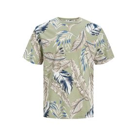 Jack & Jones Jjejeff Aop Tee SS SN Oil Green Erkek T-shirt