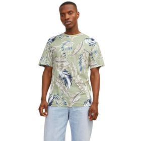 Jack & Jones Jjejeff Aop Tee SS SN Oil Green Erkek T-shirt