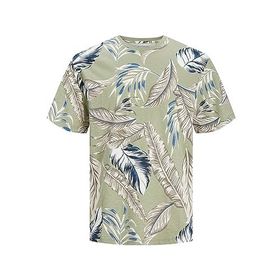 Jack & Jones Jjejeff Aop Tee SS SN Oil Green Erkek T-shirt