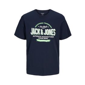 Jack & Jones Jjelogo Tee Ss O-Neck 2 Col Aw24 SN Navy Blazer Erkek T-shirt