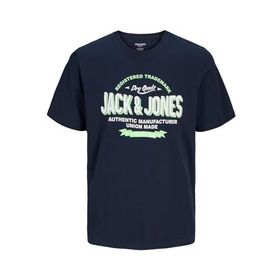 Jack & Jones Jjelogo Tee Ss O-Neck 2 Col Aw24 SN Navy Blazer Erkek T-shirt