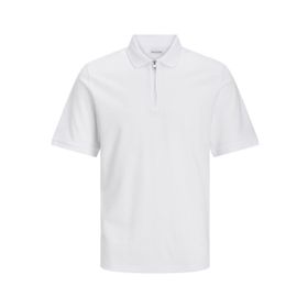 Jack & Jones Jjemac Zip SS POLO SN Beyaz Erkek T-Shirt