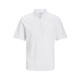 Jack & Jones Jjemac Zip SS POLO SN Beyaz Erkek T-Shirt
