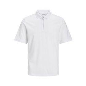 Jack & Jones Jjemac Zip SS POLO SN Beyaz Erkek T-Shirt