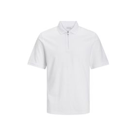 Jack & Jones Jjemac Zip SS POLO SN Beyaz Erkek T-Shirt