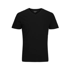 Jack & Jones Jjeorganic Basic Tee Ss V-Neck Noos Black Erkek T-shirt