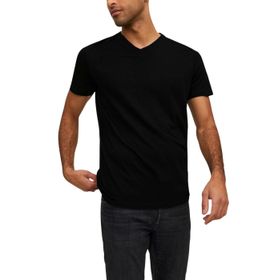 Jack & Jones Jjeorganic Basic Tee Ss V-Neck Noos Black Erkek T-shirt
