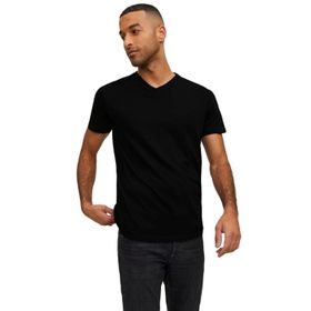 Jack & Jones Jjeorganic Basic Tee Ss V-Neck Noos Black Erkek T-shirt