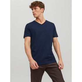 Jack & Jones Jjeorganic Basic Tee SS V-Neck Noos Navy Blazer Erkek T-shirt