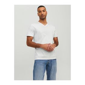 Jack & Jones Jjeorganic Basic Tee Ss V-Neck Noos White Erkek T-shirt
