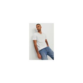 Jack & Jones Jjeorganic Basic Tee Ss V-Neck Noos White Erkek T-shirt