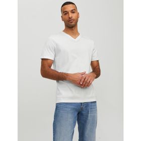 Jack & Jones Jjeorganic Basic Tee Ss V-Neck Noos White Erkek T-shirt