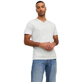 Jack & Jones Jjeorganic Basic Tee Ss V-Neck Noos White Erkek T-shirt