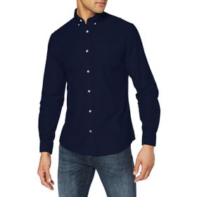 Jack & Jones Jjeoxford Shirt L/S S21 Noos Lacivert Blazer Fit Slim Fit Erkek T-shirt