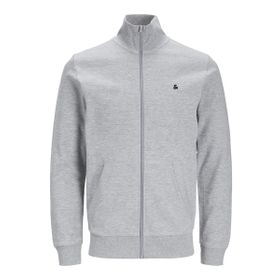 Jack & Jones Jjepaulos Sweat Zip Noos Pls Light Grey Melange Erkek Sweatshirt