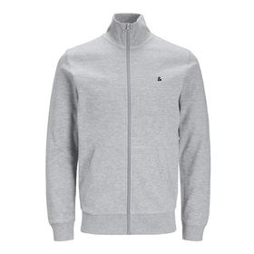 Jack & Jones Jjepaulos Sweat Zip Noos Pls Light Grey Melange Erkek Sweatshirt