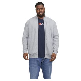 Jack & Jones Jjepaulos Sweat Zip Noos Pls Light Grey Melange Erkek Sweatshirt
