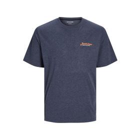 Jack & Jones Jjerik Tee Ss Lacivert Blazer Detay Melange Bisiklet Yaka Erkek T-shirt