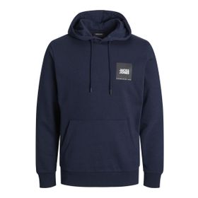 Jack & Jones Jjerover Sweat Hood SN Lacivert Erkek Sweatshirt